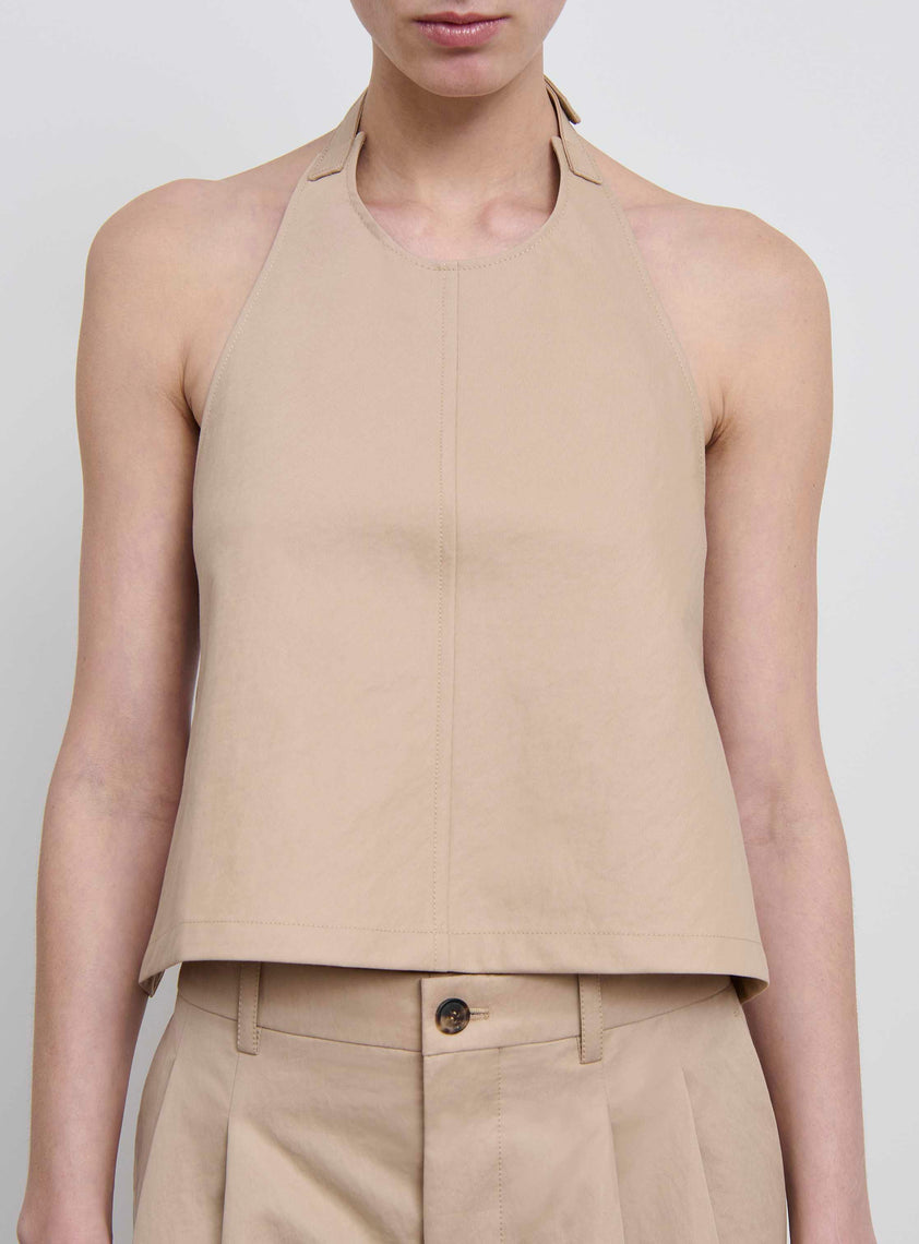 Drill Backless Halter Top